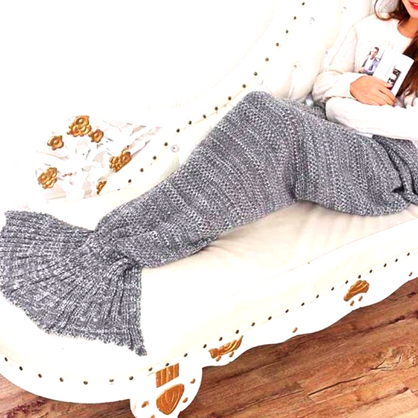 Grey Mermaid Blanket