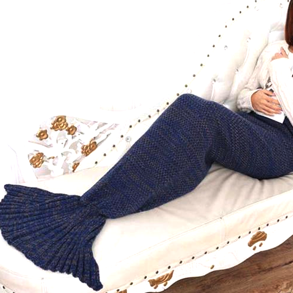 Navy Mermaid Blanket