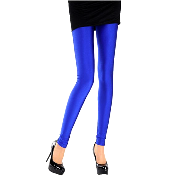 Solid Color Leggings - Deep Blue