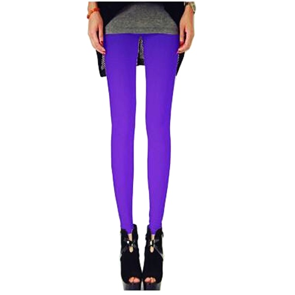 Solid Color Leggings - Purple
