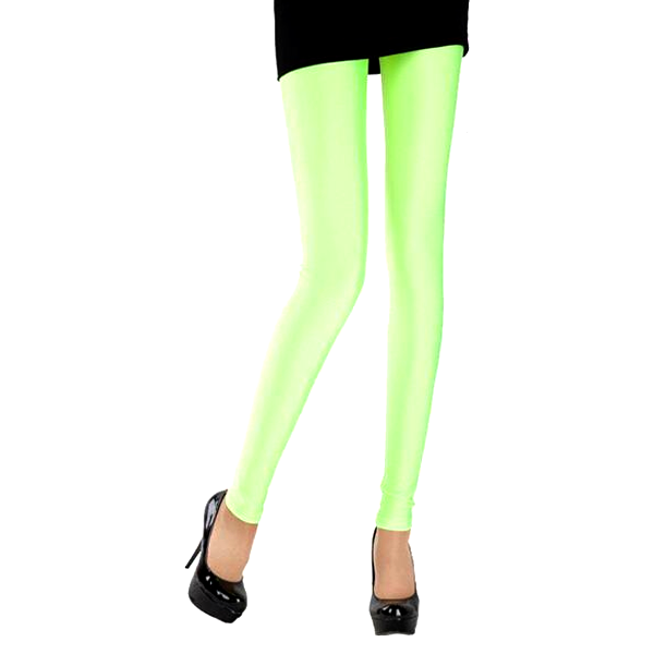 Solid Color Leggings - Lime Green