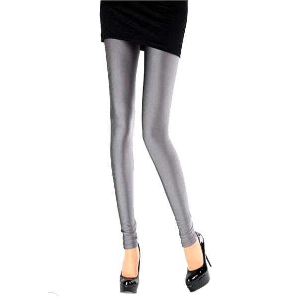 Solid Color Leggings - Grey