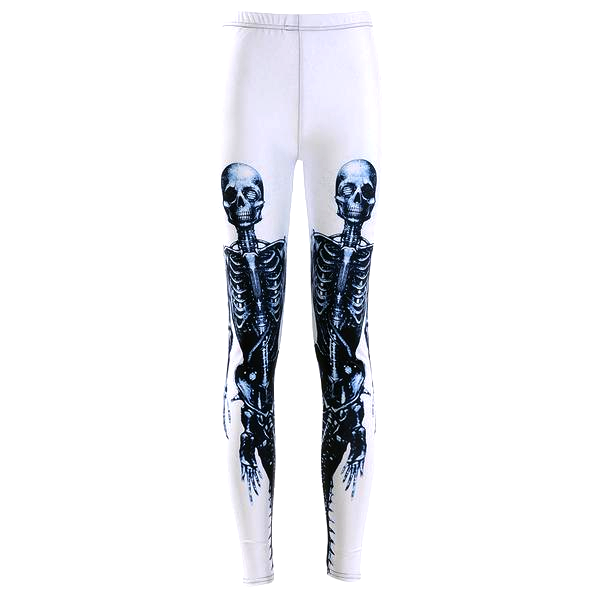 White Skeleton Leggings