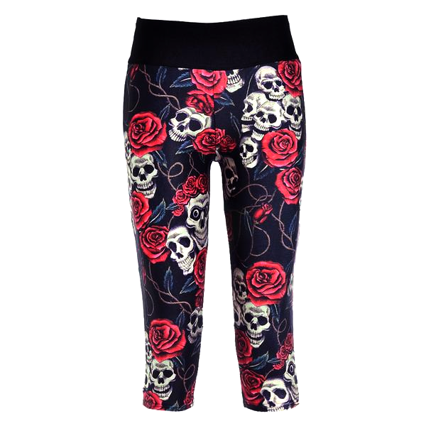 Skulls & Roses Fitness Shorts