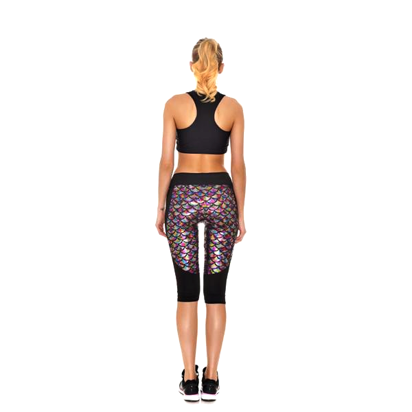 Mermaid Fitness Shorts - Rainbow