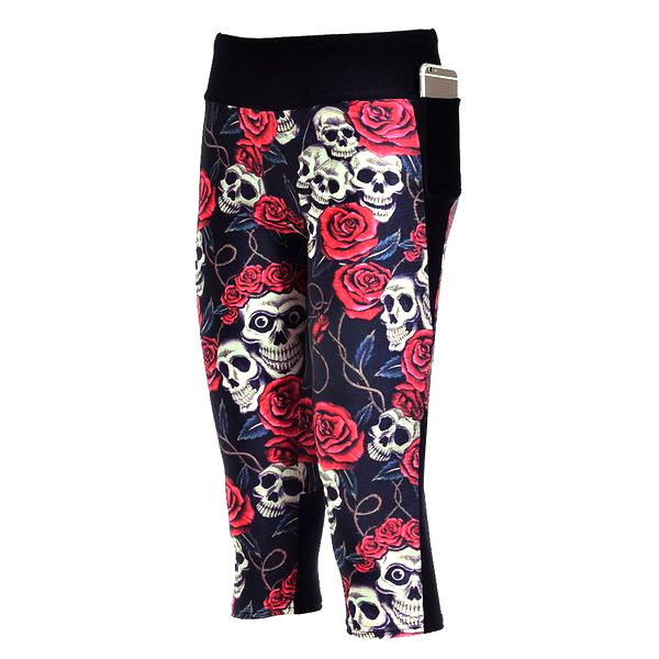 Skulls & Roses Fitness Shorts