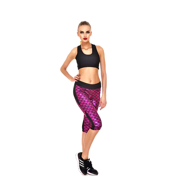 Mermaid Fitness Shorts - Pink