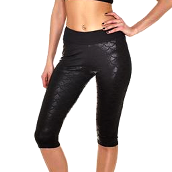 Mermaid Fitness Shorts - Black