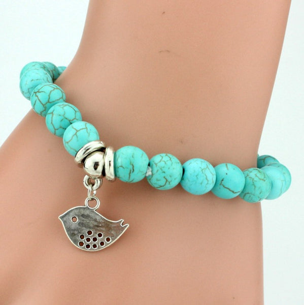 Turquoise Bracelet - Assorted Charms