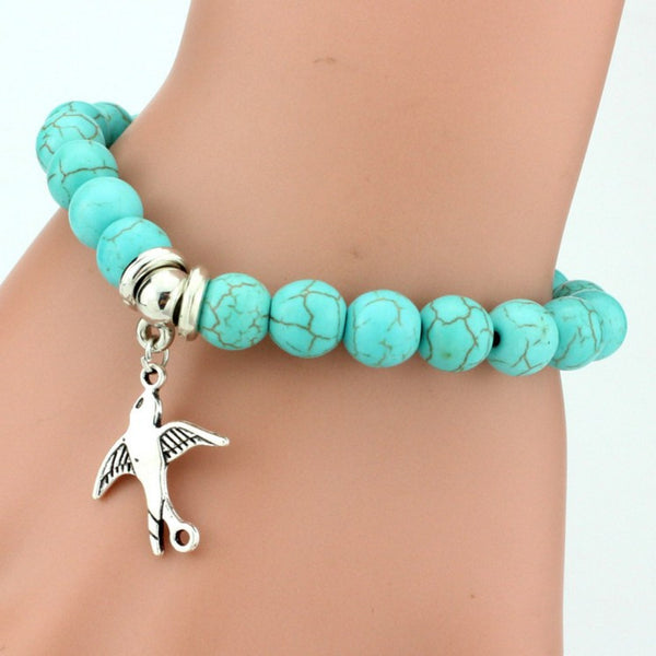 Turquoise Bracelet - Assorted Charms
