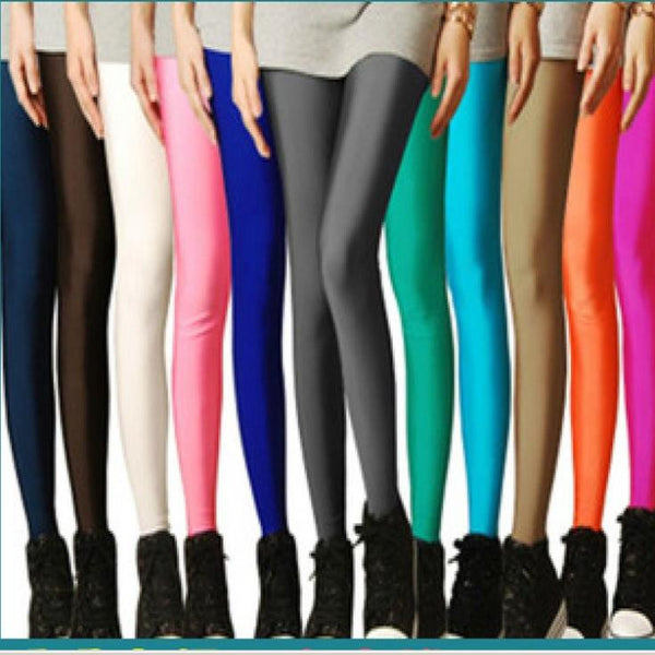 Solid Color Leggings - Black