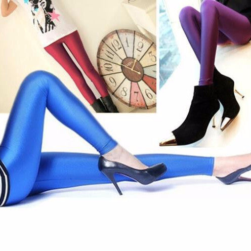 Solid Color Leggings - Grey