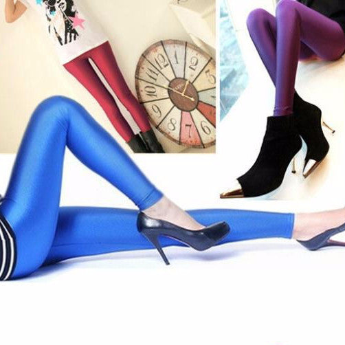 Solid Color Leggings - White